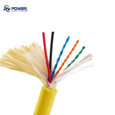 2*1.5mm2 Power Wires and 3*2*0.2mm2 2000KG Breaking Strength RS485 ROV Hybrid Power And Signal Cable