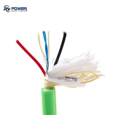 Flexible 2 Core Power Wires and 2 Pairs Signal Wires ROV Cable