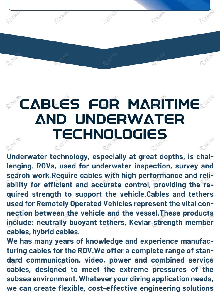 Underwater Multi Conductor Cables with Kevlar 