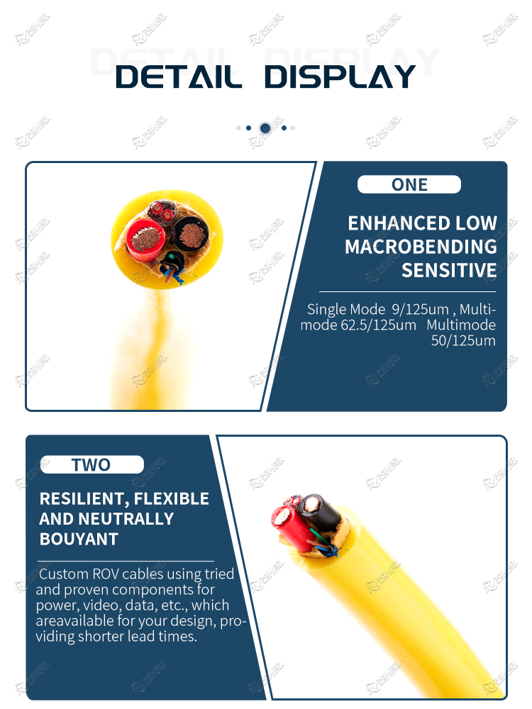 Underwater Fiber Optic Hybrid Cable 