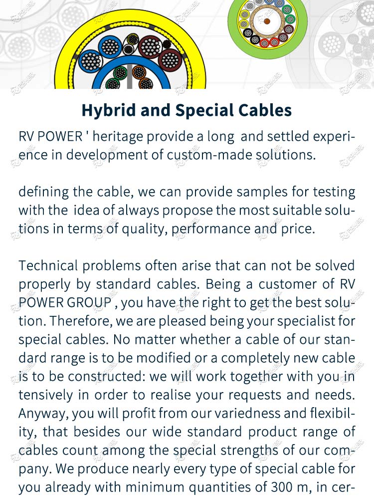 Underwater Fiber Optic Hybrid Cable 