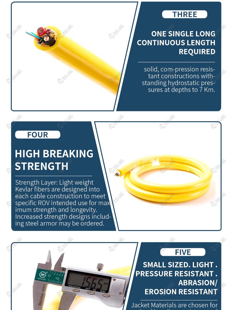 Underwater Fiber Optic Hybrid Cable 