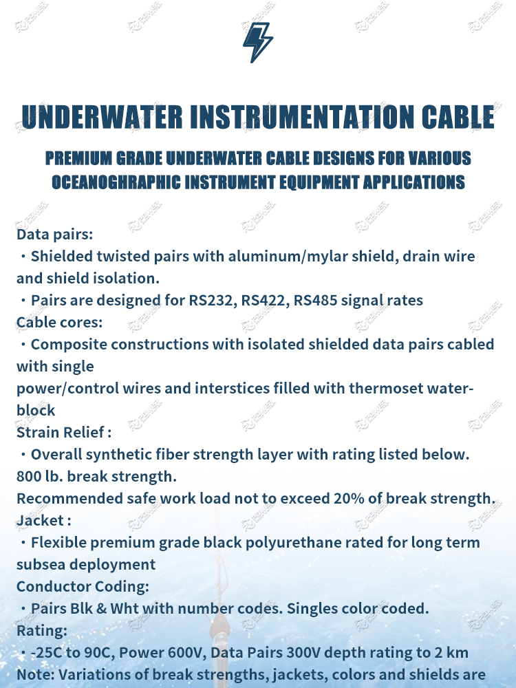 Underwater Instrumentation Cable