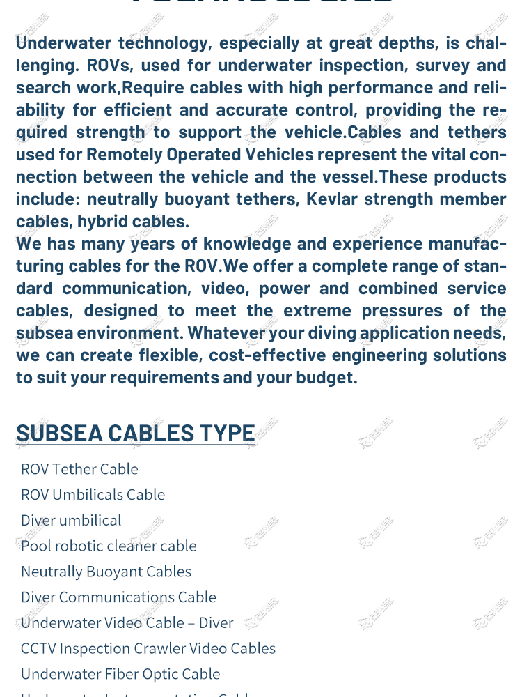 Underwater Instrumentation Cable