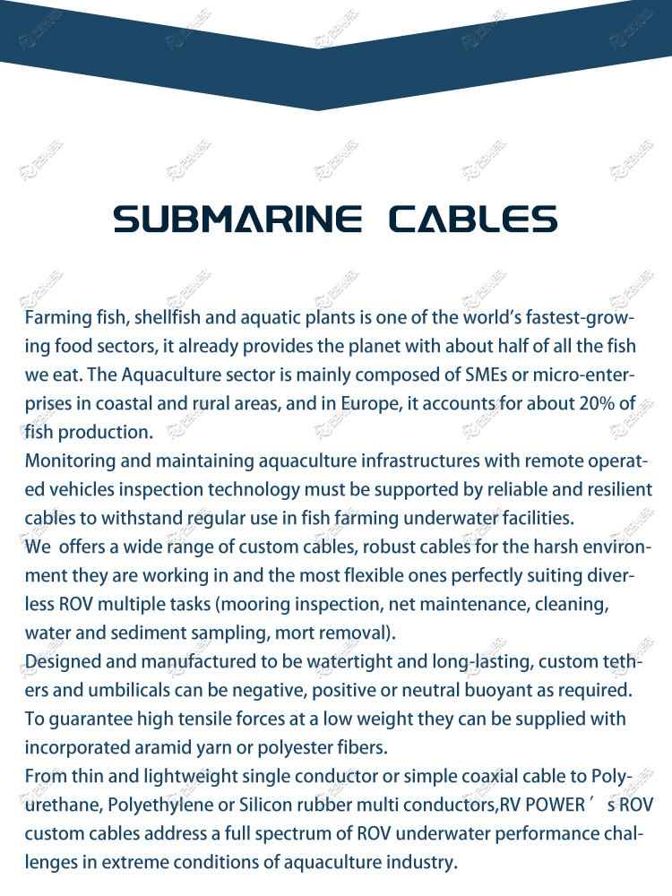 SUBMARINE CABLES FOR THE FISH FARMING MARKET