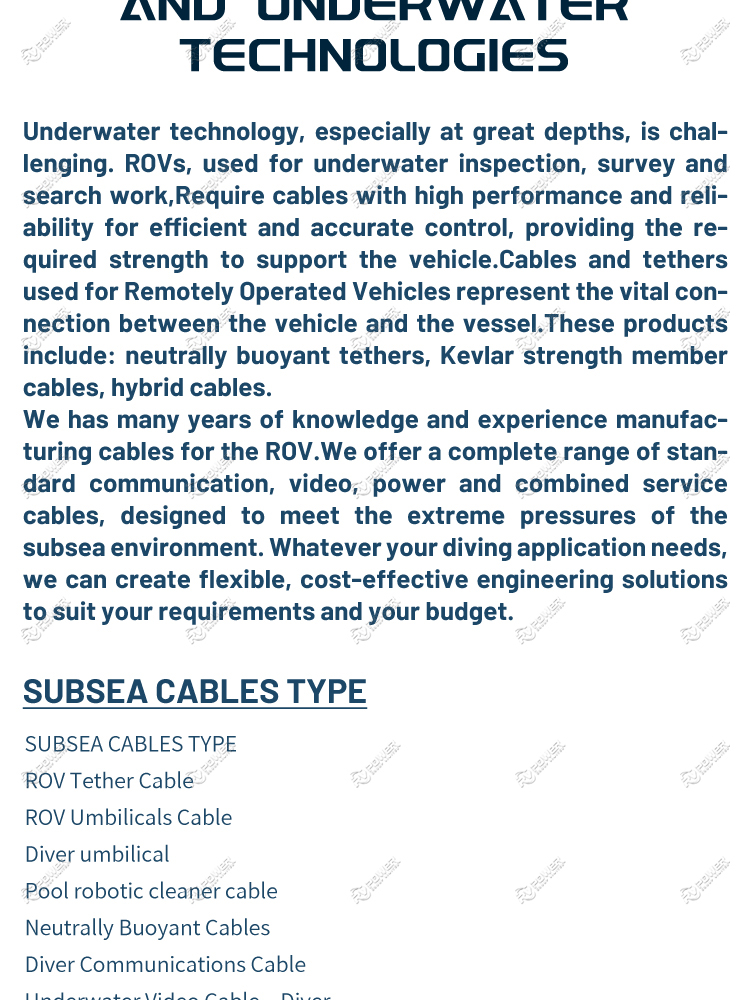 SUBMARINE CABLES FOR THE FISH FARMING MARKET