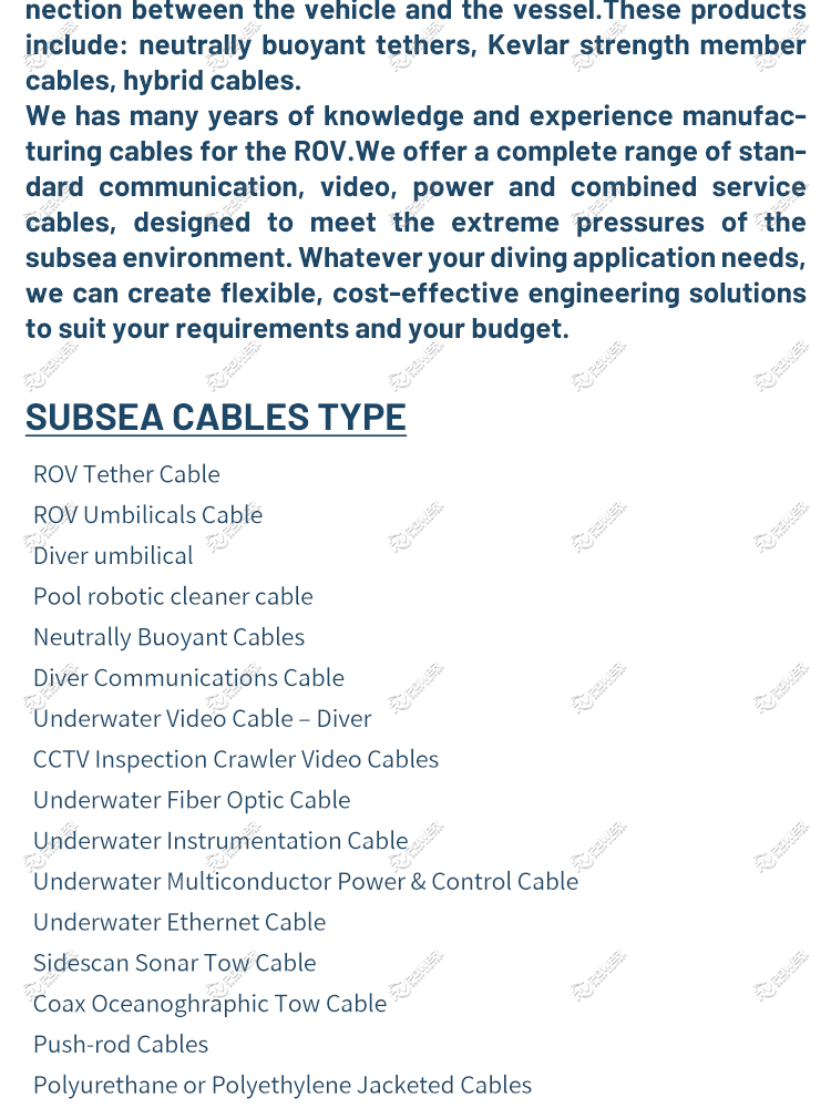 Diver Communications Cable