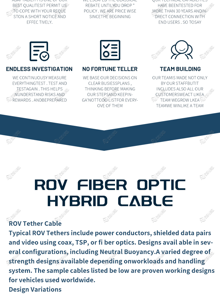 ROV Fiber Optic hybrid cable