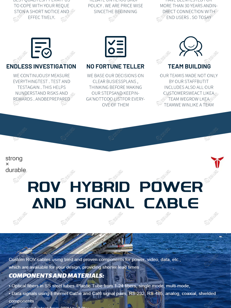 ROV Hybrid POWER AND SIGNAL Cable