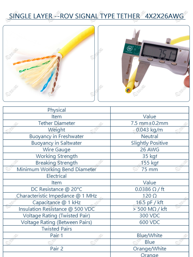 ROV SIGNAL TYPE TETHER