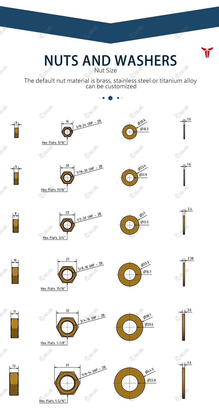 Nuts and washers and Locking sleeve 