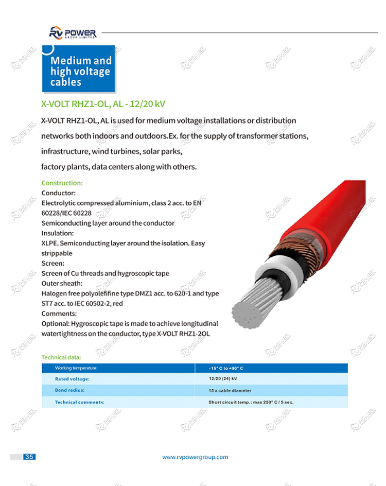 POWER CABLE FOR SOLAR