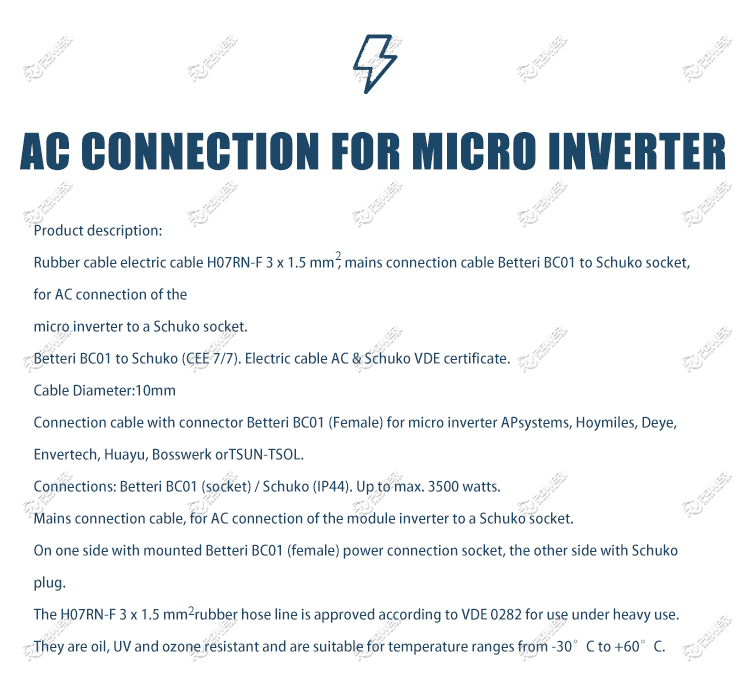 AC Connection for Micro Inverter