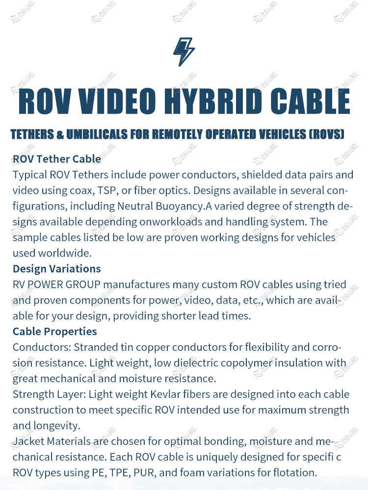 ROV VIDEO HYBRID CABLE